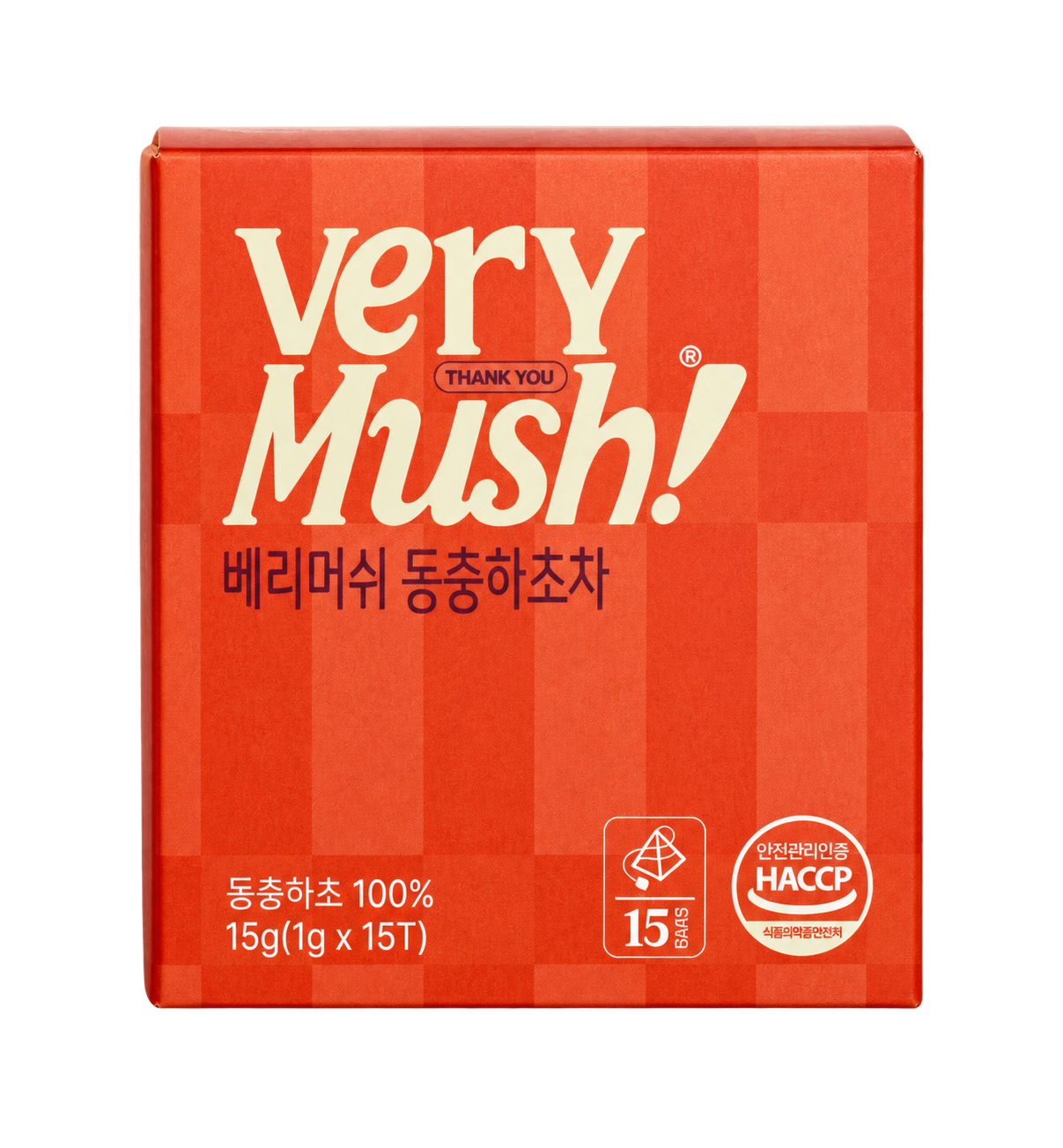 VERY MUSH 동충하초 티백 포장 제품